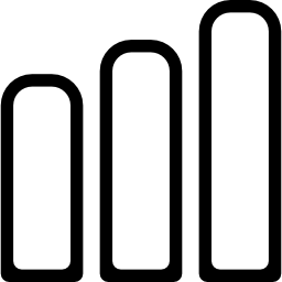 Signal strength bars phone interface symbol icon