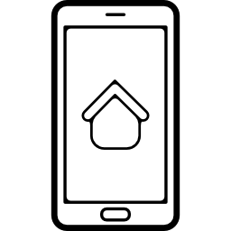 Домашний символ на экране телефона иконка