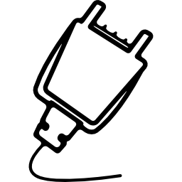 Plug for electrical connection black shape icon