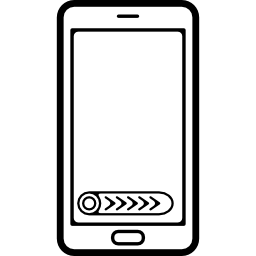telefoon met volumebalk op het scherm icoon