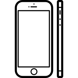 telefone de vista lateral e frontal Ícone