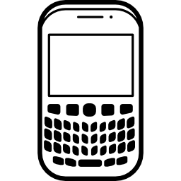 Phone of rounded shape with buttons icon