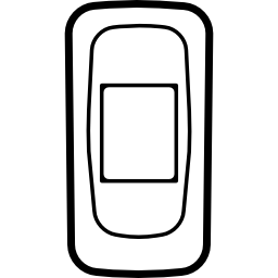 Phone back with batteries hole icon
