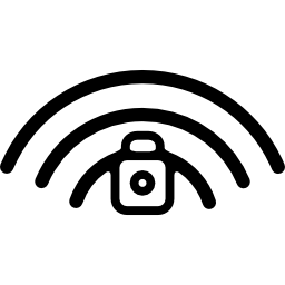 simbolo protetto wi-fi icona