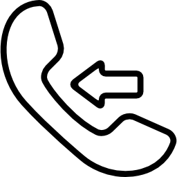 símbolo de interfaz de teléfono de llamada entrante icono