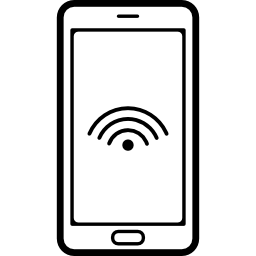 Internet connection by cellphone icon