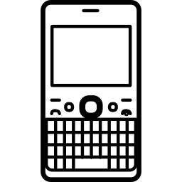 diseño de teléfono móvil con teclado de botones icono