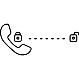 Unlock calls interface symbol icon