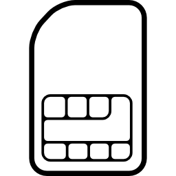 Phone sim card chip icon