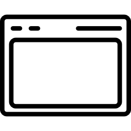 Open blank browser inside a circle icon