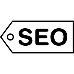 seo-label in een cirkel icoon