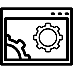 la configuración del navegador describe el símbolo de la interfaz en un círculo icono