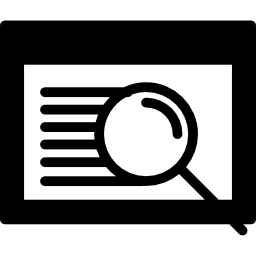 symbol wyszukiwania w przeglądarce w kółku ikona
