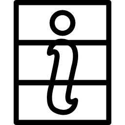 simbolo circolare di informazioni icona