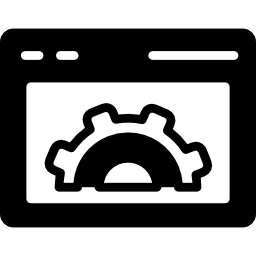 símbolo de interfaz circular de configuración del navegador icono
