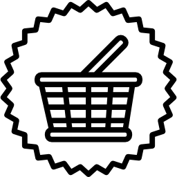 símbolo comercial de cesta icono