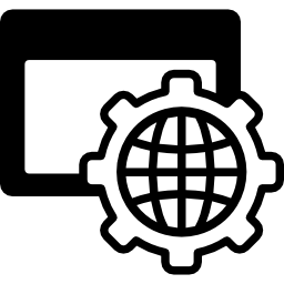 symbol für die einstellungen des weltbrowsers icon