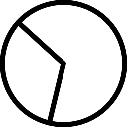 símbolo de interfaz de contorno gráfico circular en un círculo icono