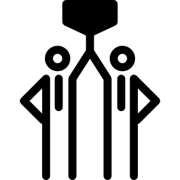 menschen belohnen symbol innerhalb eines kreises icon