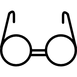Круглые очки внутри круга иконка