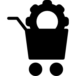 simbolo circolare delle impostazioni del negozio icona
