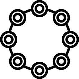 simbolo circolare dell'interfaccia del contorno del cerchio dei cerchi icona