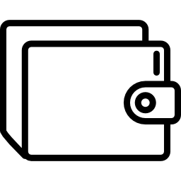 profilo del portafoglio in un cerchio icona