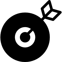 símbolo de destino en un círculo icono