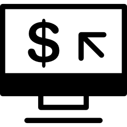 simbolo dell'interfaccia di cassa del computer icona