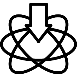 simbolo della casella di posta scientifica in un cerchio icona
