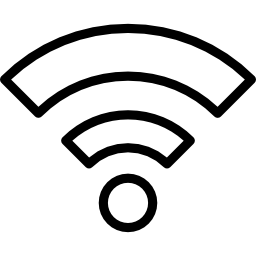 simbolo della struttura wi-fi in un cerchio icona