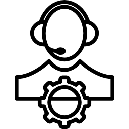 persona o simbolo del contorno dell'impostazione personale in un cerchio icona