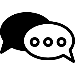 simbolo circolare di conversazione icona