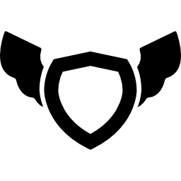 Shield with wings icon