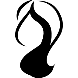 forma de cabello femenino icono