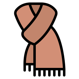 Winter scarf icon