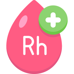 rh positivo en sangre icono