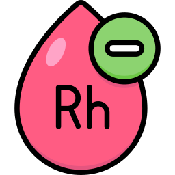 rh negativo en sangre icono