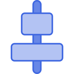 alineación central icono
