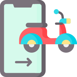 Delivery bike icon