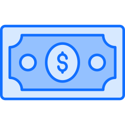billete de dólar icono