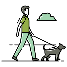 Walking the dog icon