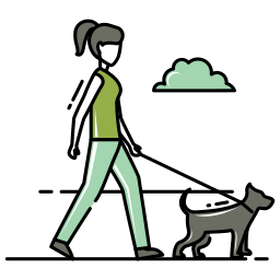 cão andando Ícone