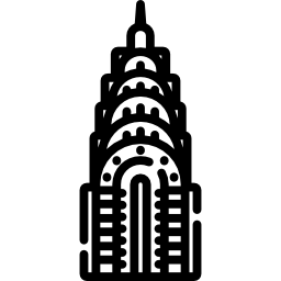 edificio chrysler icono