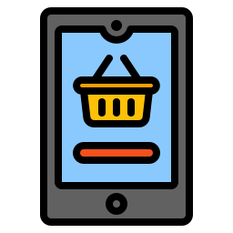 Mobile shopping icon