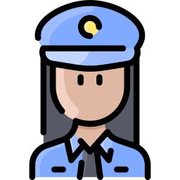 femme policier Icône