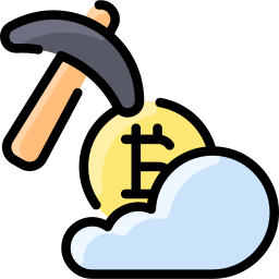 Cloud mining icon