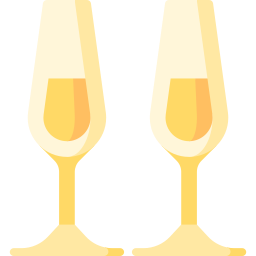 taças de champanhe Ícone