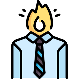 Burning head icon