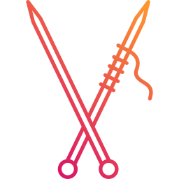 Knitting needles icon